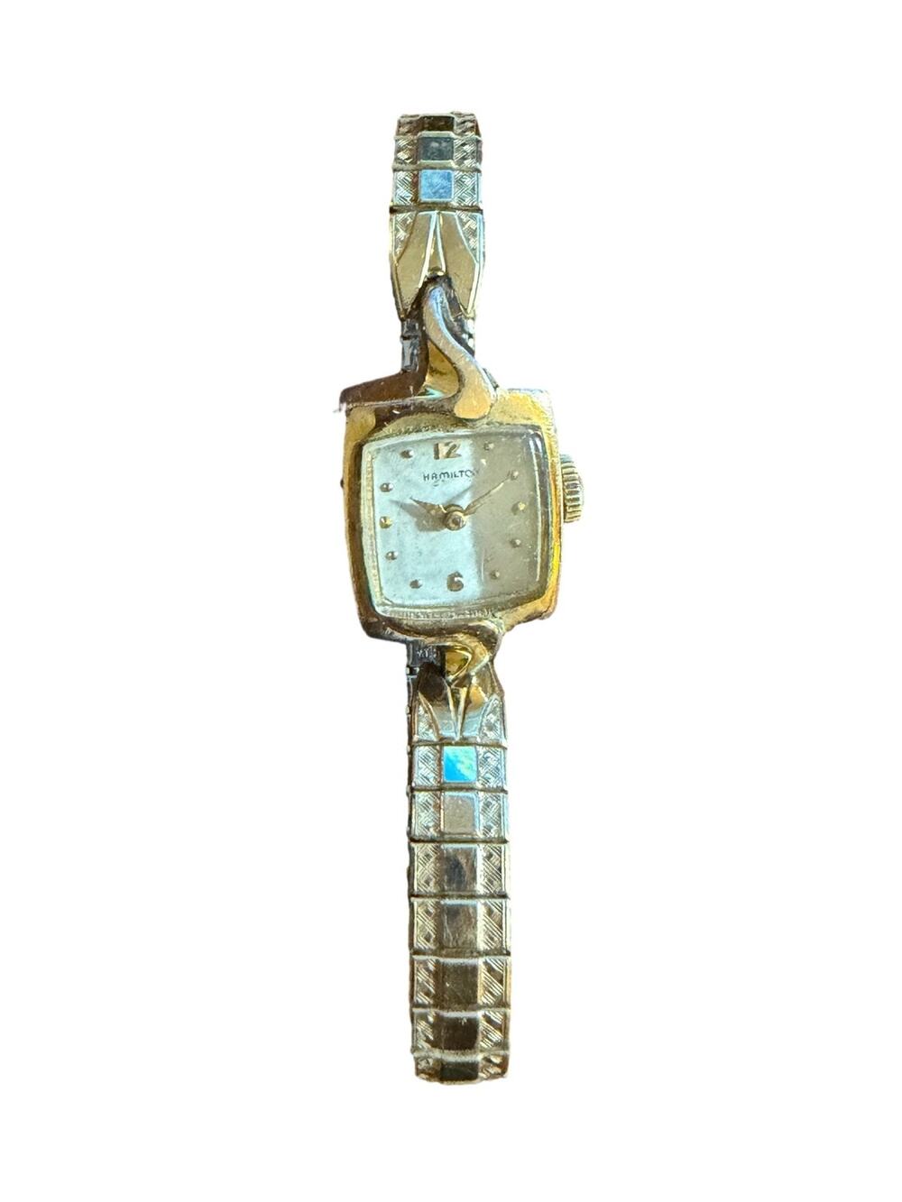 Hamilton Ladies Mechanical Watch 10K RGP Bezel Expansion Band